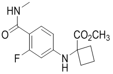 Methyl 1-((3-fluoro-4-(methylcarbamoyl)phenyl)amino)cyclobutane-1-carboxylate