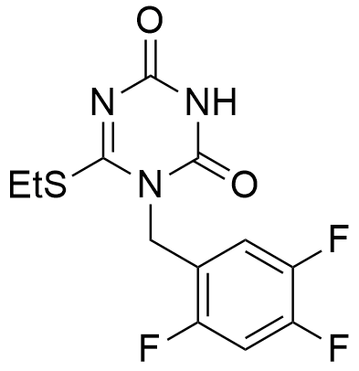 6-(ethylthio)-1-(2,4,5-trifluorobenzyl)-1,3,5-triazine-2,4(1H,3H)-dione